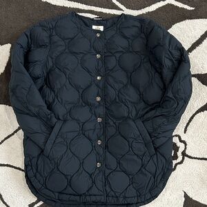 Marine Layer Calista Lightweight Quilted Jacket Medium Black